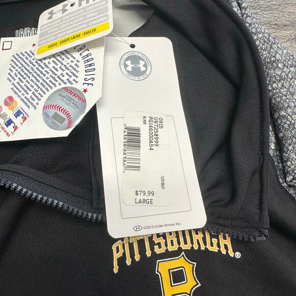 NEW Under Armour MLB Pittsburgh Pirates Women L Coldgear 1/2 Zip Pullover Jacket - Picture 9 of 9